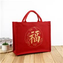 帆布喜庆托特包